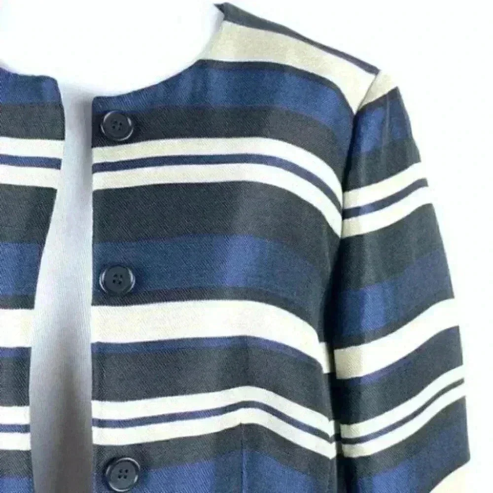 New Ann Taylor blazer sz 10 stripes peplum career